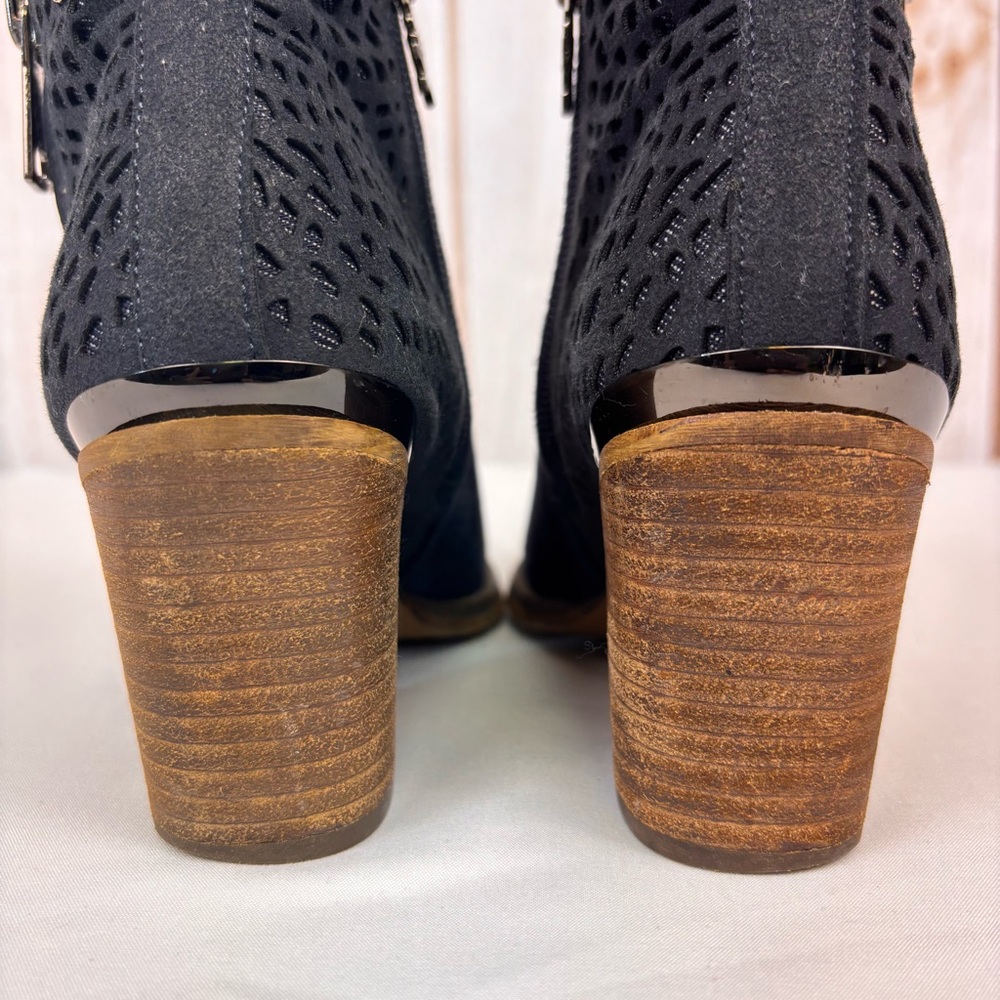Xti Territory Ankle Boots Suede Chunky Western Casual Booties Blue Sz 36/5.5 - Picture 10 of 15